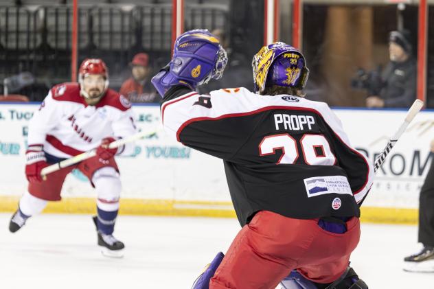 Rapid City Rush's Christian Propp	in action