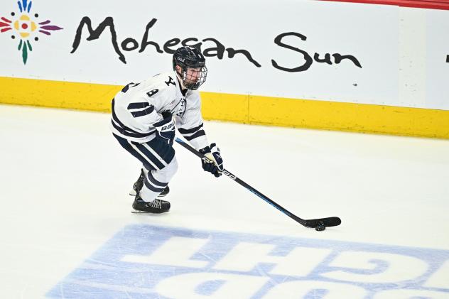 Defenseman Ryan Conroy with Yale University