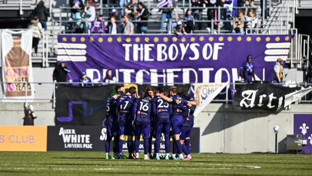 Louisville City FC huddle