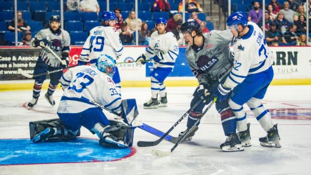 Wichita Thunder goaltender Trevor Gorsuch vs. the Tulsa Oilers