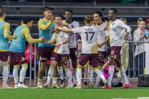 Detroit City FC celebrates win