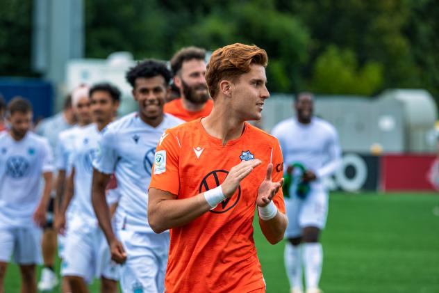 Halifax Wanderers goalkeeper Aiden Rushenas