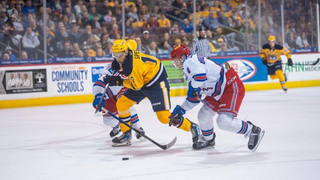 Kitchener Rangers battle the Erie Otters