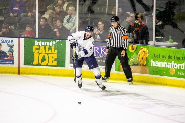 Worcester Railers' Christian Krygier in action