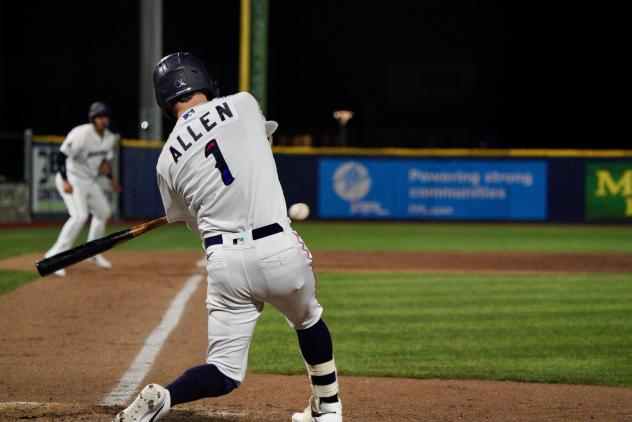 Pensacola Blue Wahoos' Tanner Allen at bat