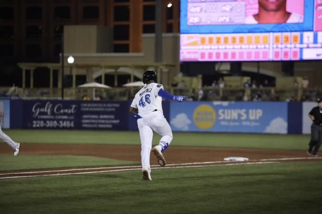 Biloxi Shuckers' Ernesto Martinez in action