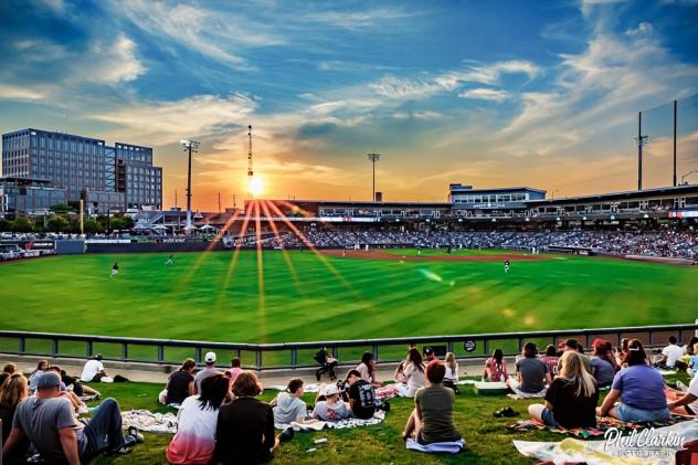 Sundown over ONEOK Field, home of the Tulsa Drillers