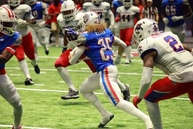 Northern Arizona Wranglers wide receiver David Elder vs. the San Antonio Gunslingers