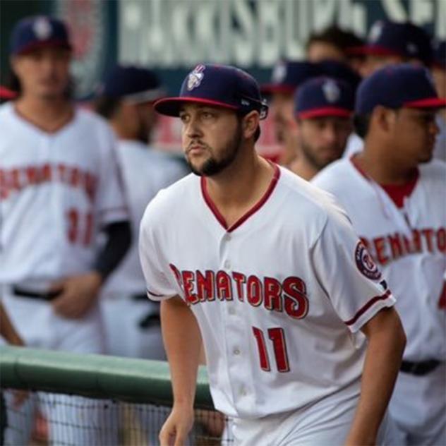 Pitcher Frankie Bartow with the Harrisburg Senators