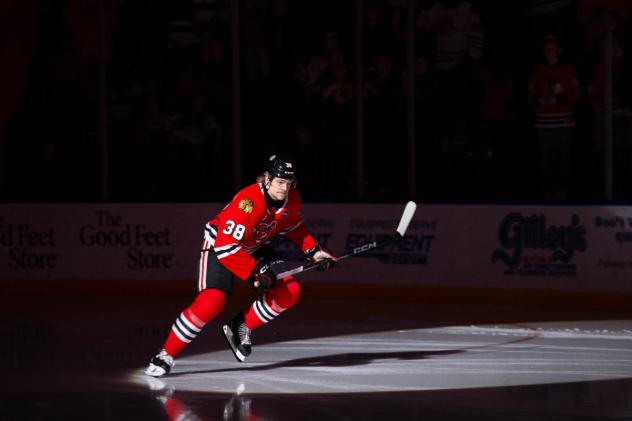 Rockford IceHogs defenseman Ethan Del Mastro