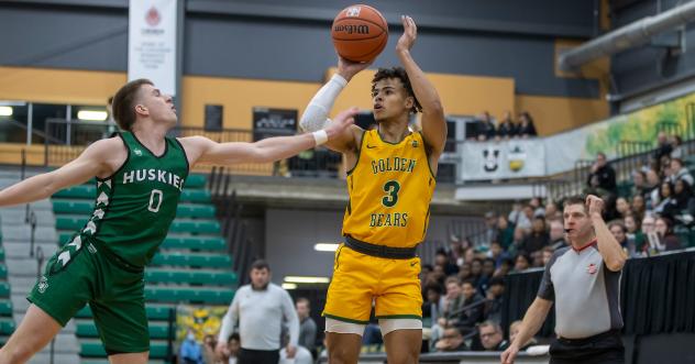 Isaac Simon with the University of Alberta Golden Bears