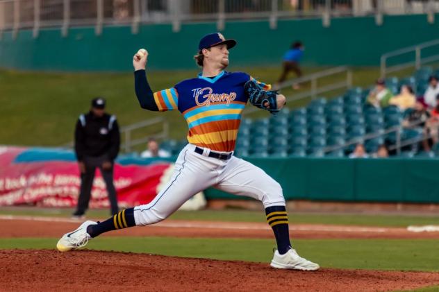 Montgomery Biscuits' Patrick Wicklander in action