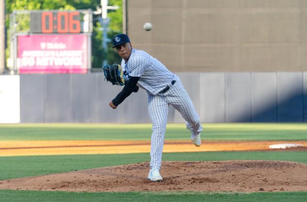 Tampa Tarpons' Allen Facundo in action