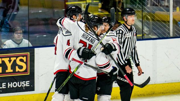 Adirondack Thunder celebrate win