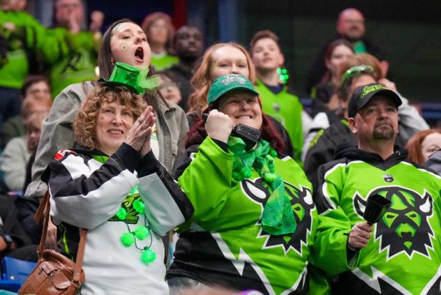 Saskatchewan Rush fans cheer on their team