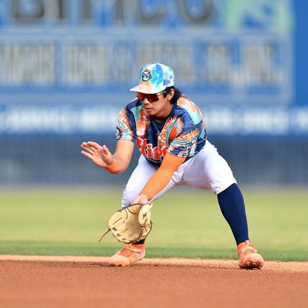 Infielder Kobe Kato with the Corpus Christi Hooks