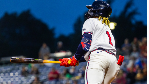 Mississippi Braves' Justin Dean in action