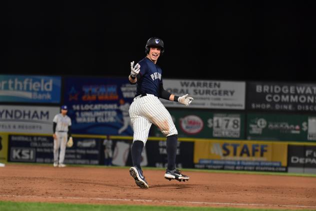 Somerset Patriots' Ben Rice in action