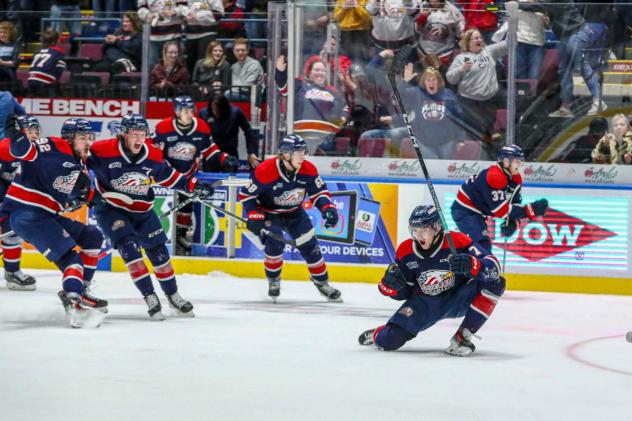 Saginaw Spirit's Calem Mangone on game night