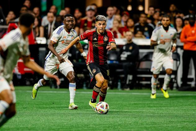 Atlanta United's Thiago Almada on the field