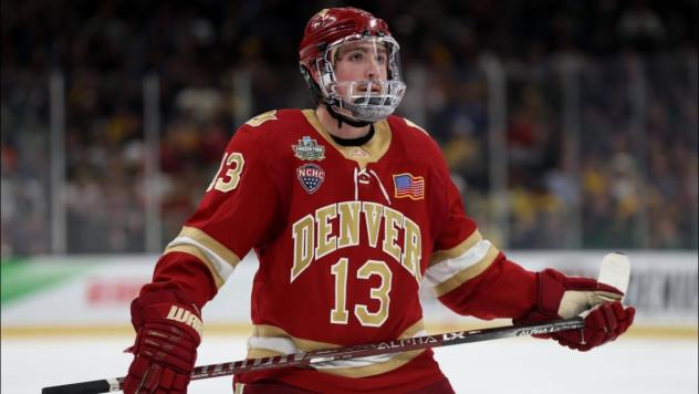 Forward Massimo Rizzo with the University of Denver