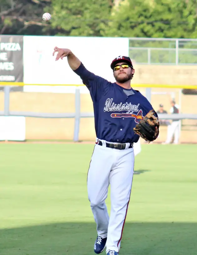 Riley Delgado with the Mississippi Braves