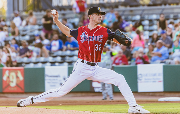 Charleston RiverDogs' T.J. Nichols on the mound