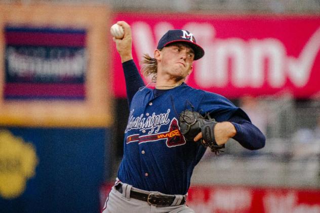 Mississippi Braves' Hurston Waldrep in action