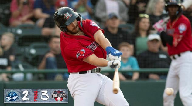 Hickory Crawdads at bat