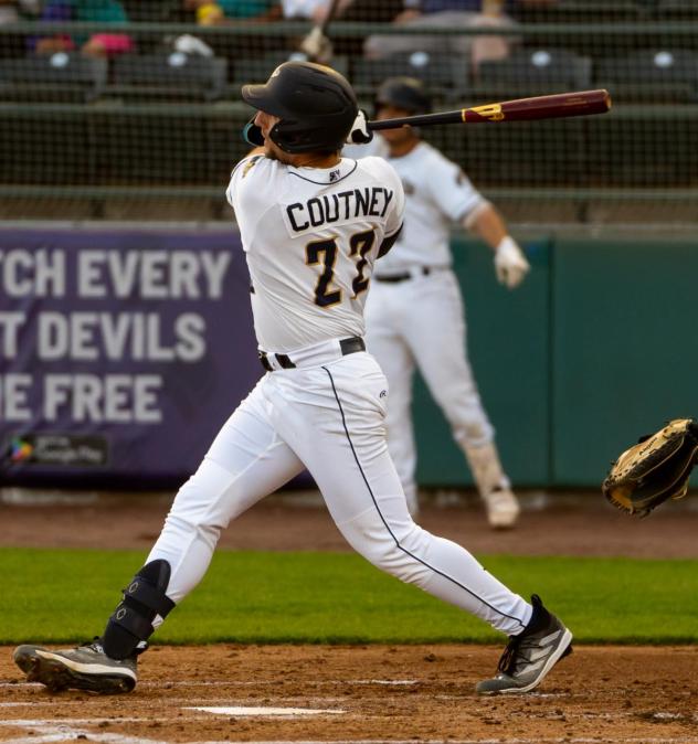 Tri-City Dust Devils' Matt Coutney at bat