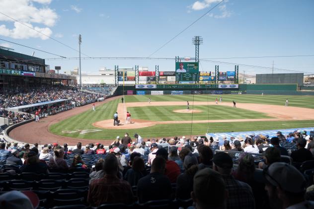 A big crowd watches the Reno Aces at Greater Nevada Field