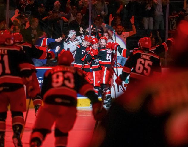 Grand Rapids Griffins celebrate win