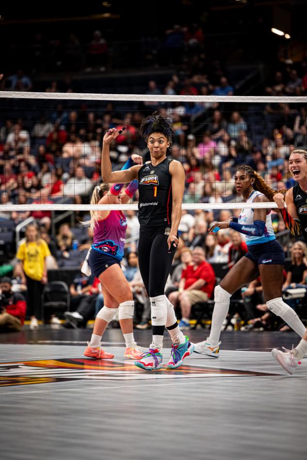 Columbus Fury middle blocker Rainelle Jones