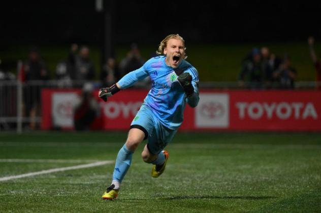 Seattle Sounders FC's Andrew Thomas on the field