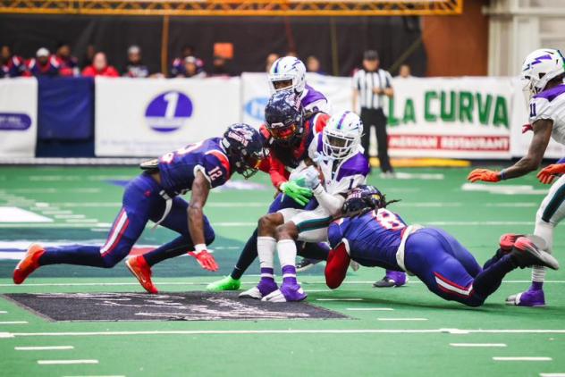 Salina Liberty make the tackle vs. the Southwest Kansas Storm