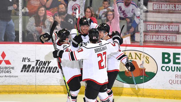 Adirondack Thunder celebrate win