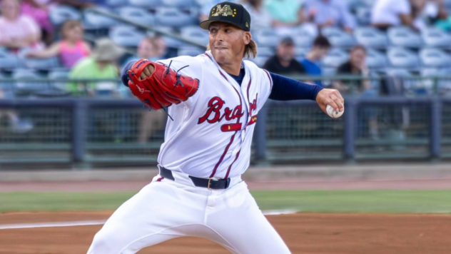 Mississippi Braves' Hurston Waldrep in action