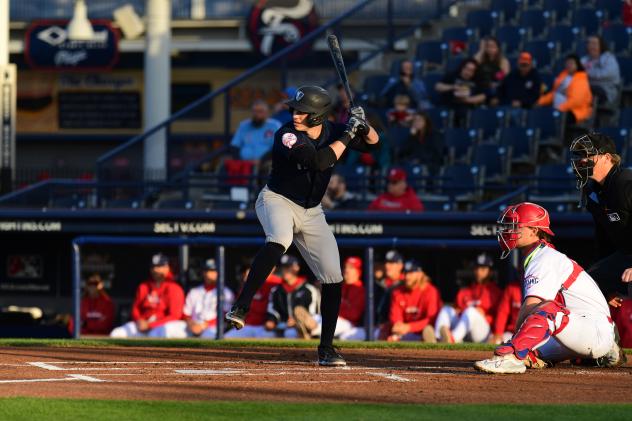 Ben Rice at bat for the Somerset Patriots