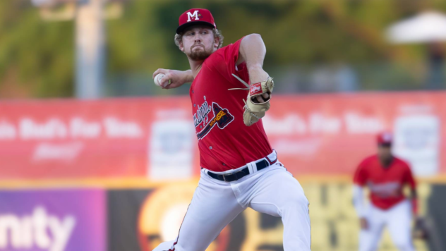 Mississippi Braves' Spencer Schwellenbach in action