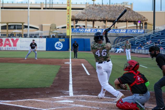 Biloxi Shuckers' Ernesto Martinez Jr. at bat