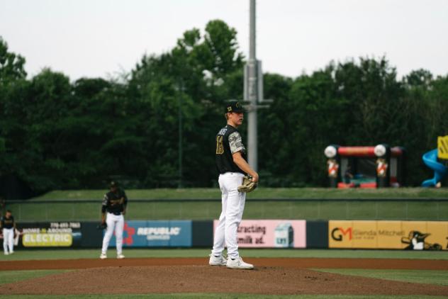 Rome Braves' Mitch Farris on the mound
