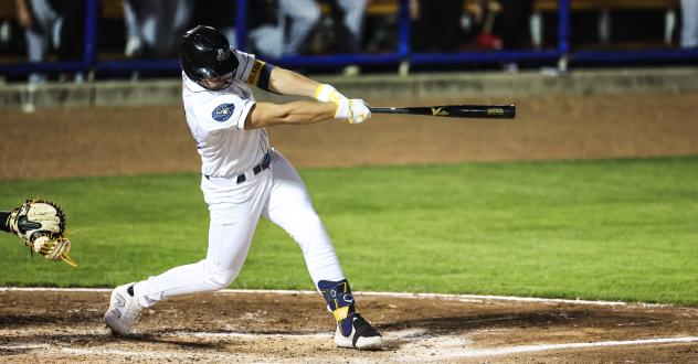 Biloxi Shuckers' Brock Wilken at bat