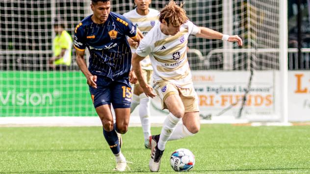 Louisville City FC with possession against Rhode Island FC