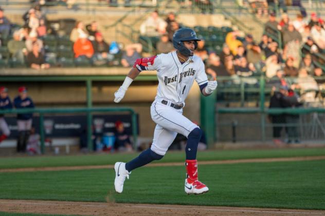 Tri-City Dust Devils' Werner Blakely in action