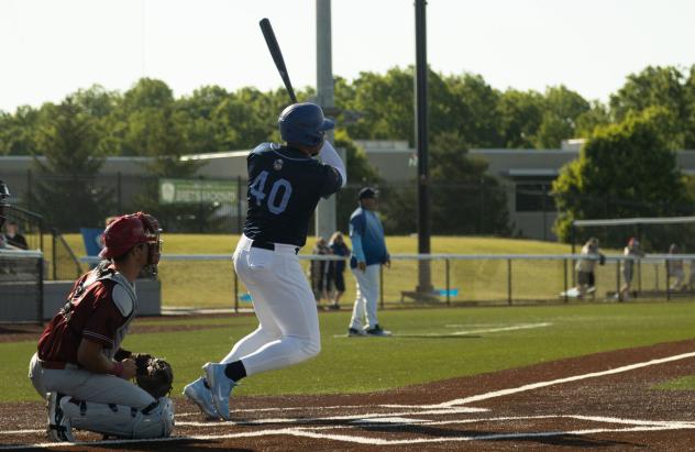Ryan Hernandez at bat for the Lake Country DockHounds