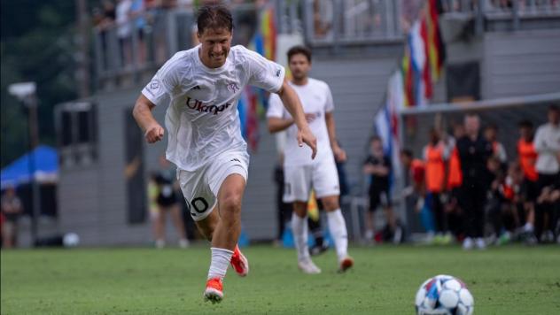 Richmond Kickers' Adrian Billhard in action