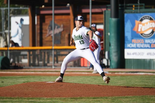 Wausau Woodchucks' Grant Siegel on the mound