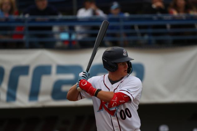 St. Cloud Rox' Jackson Hauge at bat