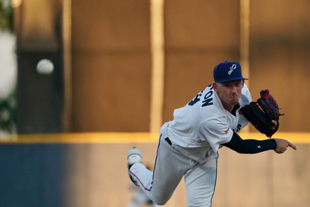 Pensacola Blue Wahoos' M.D. Johnson in action