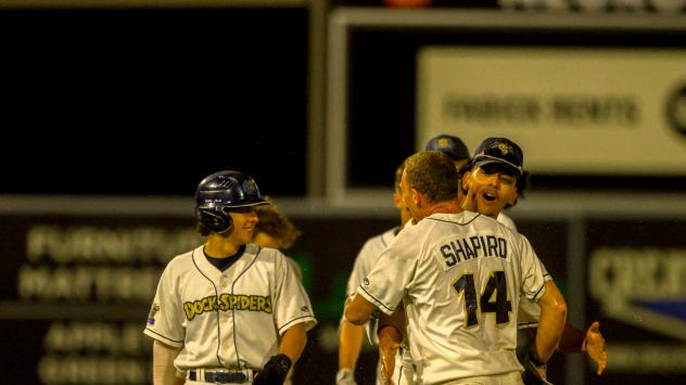 Fond du Lac Dock Spiders' Caden Shapiro and Drew Barragan on game night